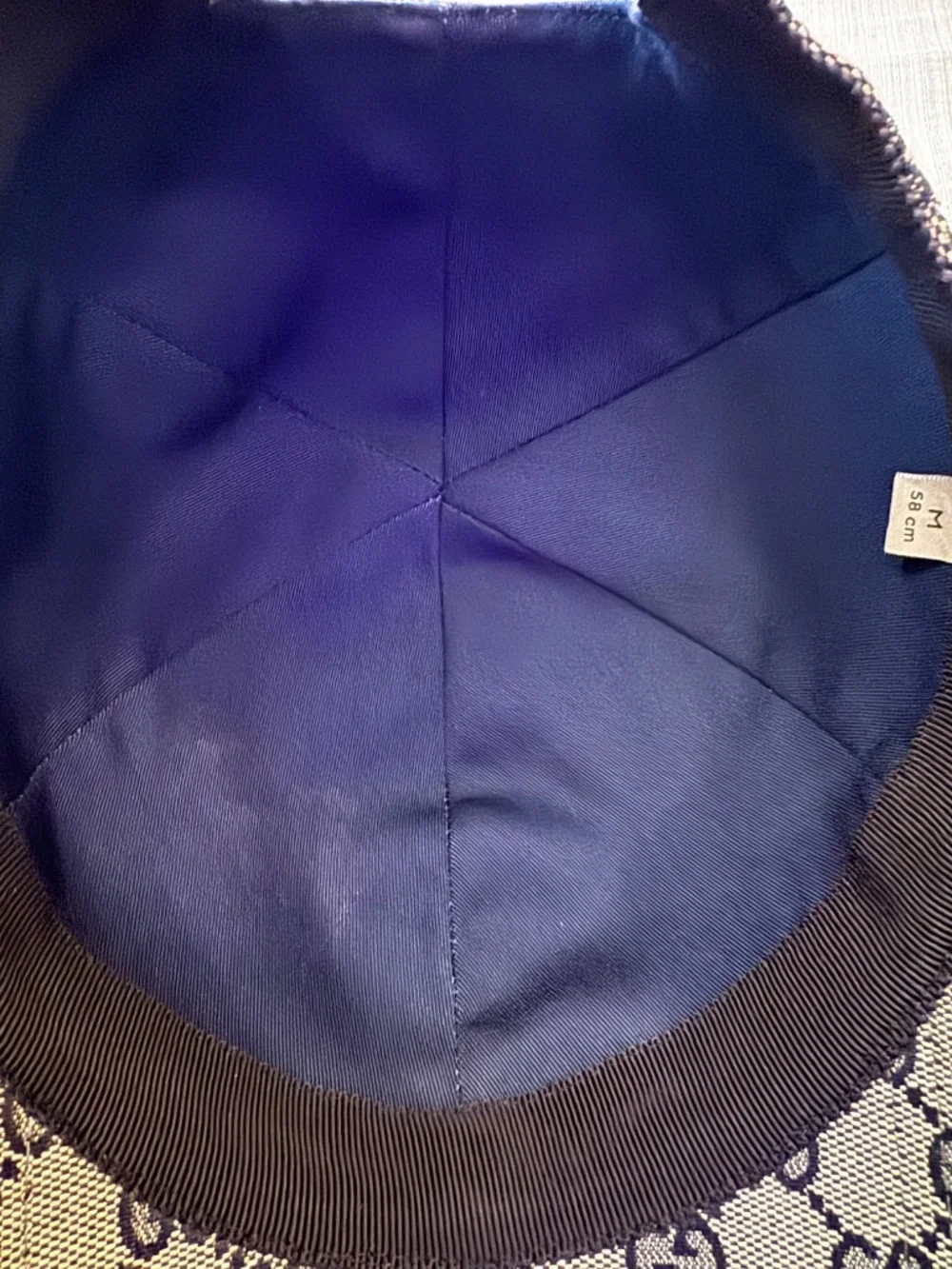 Gucci Navy Monogram baseball hat
